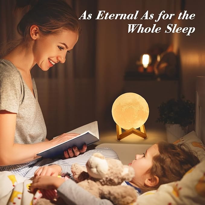 3D Moon Lamp 4.7 Inch Dual-Color LED Night Light