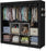 3 Door Folding Wardrobe Cupboard For Storage & Hanging Clothes with 13mm Metal Pipes thickness and fabric Cover