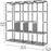 3 Door Folding Wardrobe Cupboard For Storage & Hanging Clothes with 13mm Metal Pipes thickness and fabric Cover