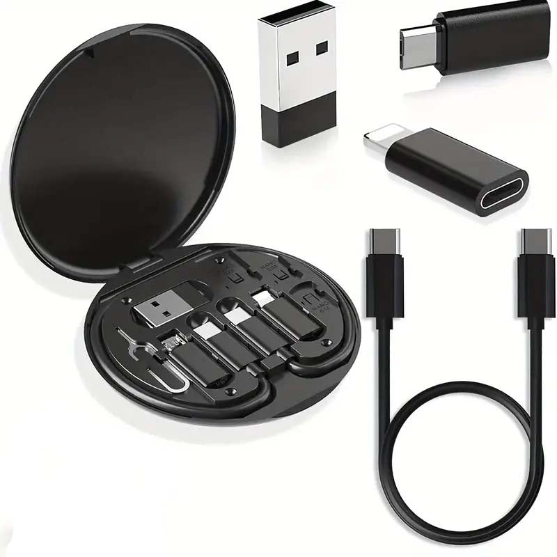 Mini Data Cable Storage Box with 60W Fast Charging Cable