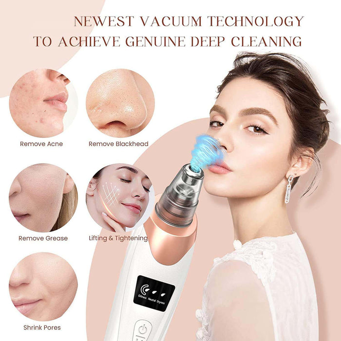 Rechargeable Electric Facial Cleansing Brush with 4 Interchangeable Brush Heads