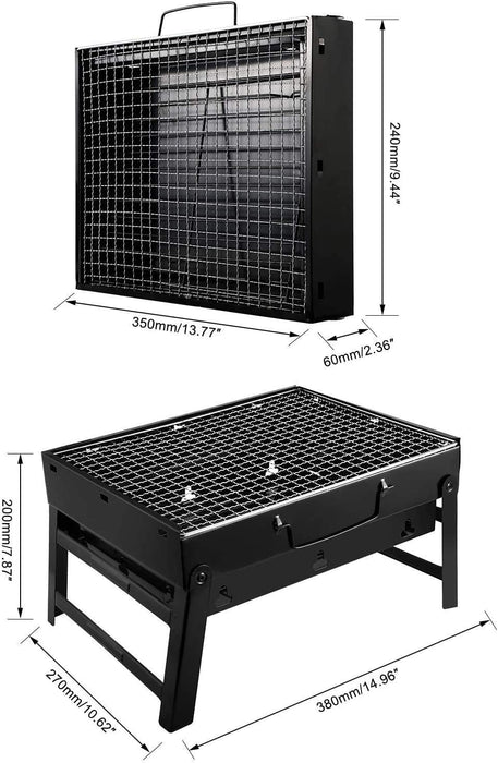 Portable Stainless Steel Charcoal BBQ Grill