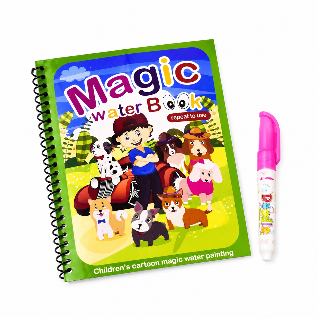 Reusable Water Drawing Magic Book for Kids Ages 2–5