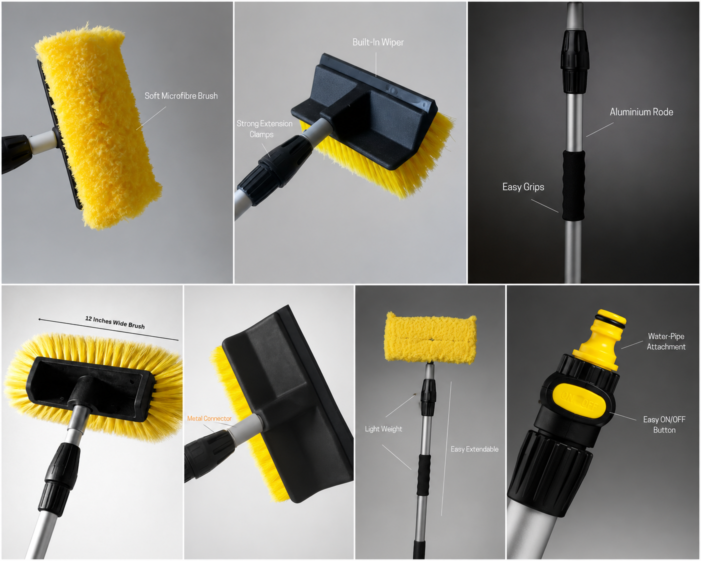 Professional Solar Panel Cleaning Brushes – 17ft & 20ft | Kharedari online