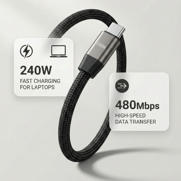 240W Type-C to Type-C Fast Charging Cable