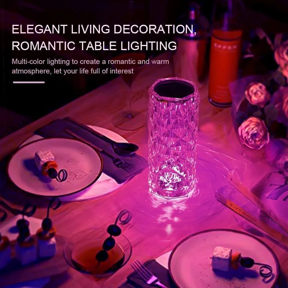 Crystal LED Table Lamp with Touch Control