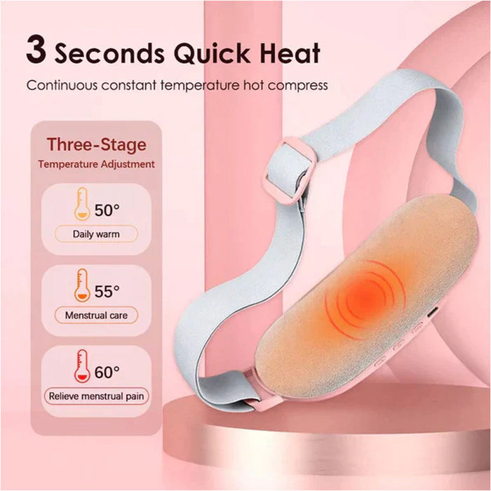 Electric Period Cramp Heating Belt – Fast Heating, Pain Relief & Waist Support for Women