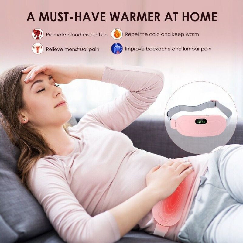 Electric Period Cramp Heating Belt – Fast Heating, Pain Relief & Waist Support for Women
